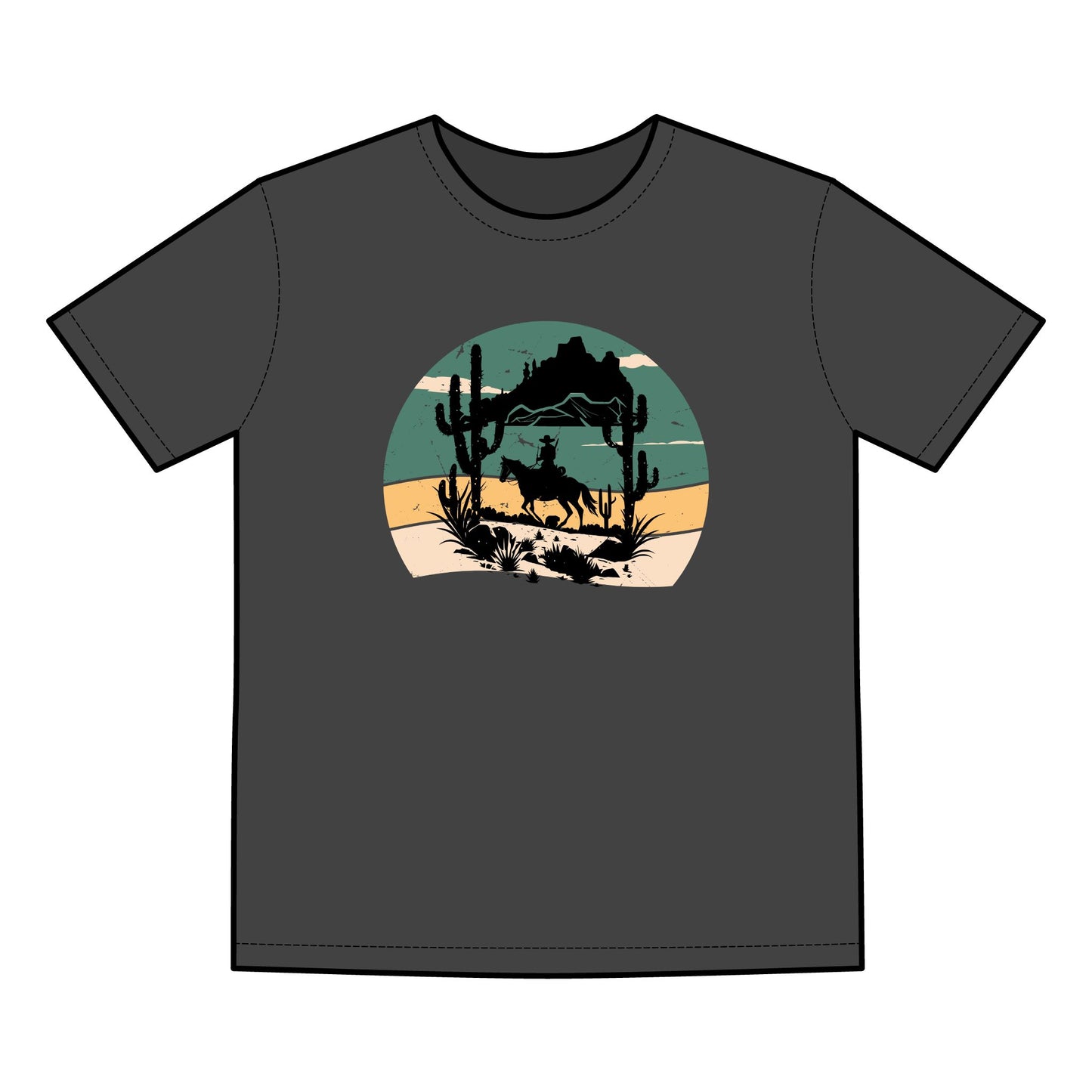 Desert Adventure Men's Faded Tee - Retro Outdoor Vibe