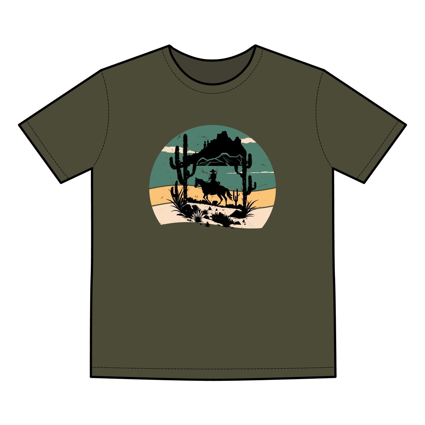 Desert Adventure Men's Faded Tee - Retro Outdoor Vibe