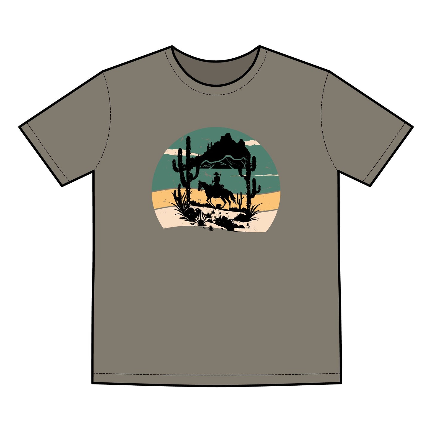 Desert Adventure Men's Faded Tee - Retro Outdoor Vibe