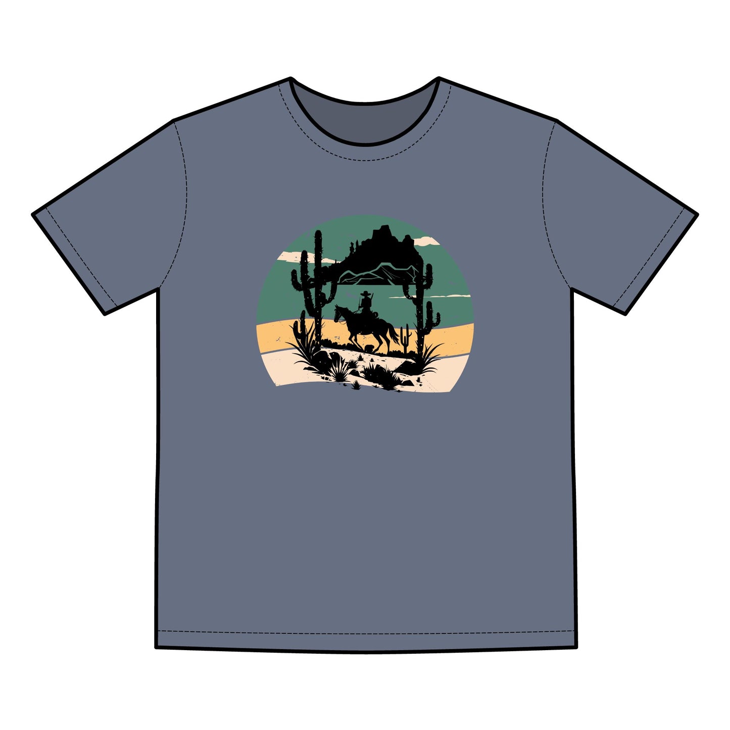 Desert Adventure Men's Faded Tee - Retro Outdoor Vibe