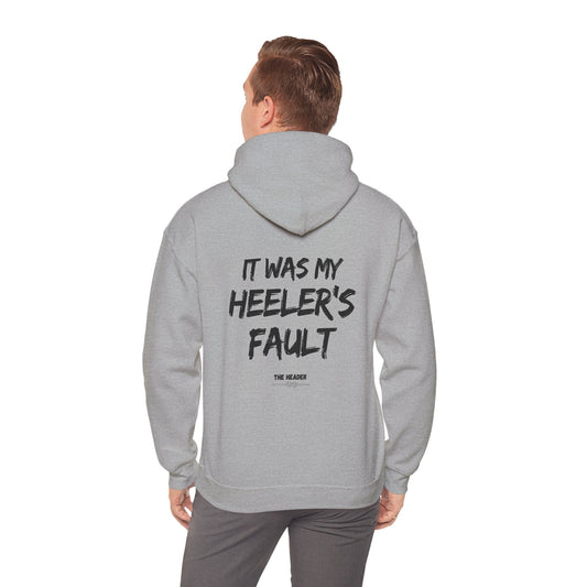 HEELER'S FAULT TEAM ROPING PARTNER RODEO Unisex Heavy Blend™ Hooded Sweatshirt