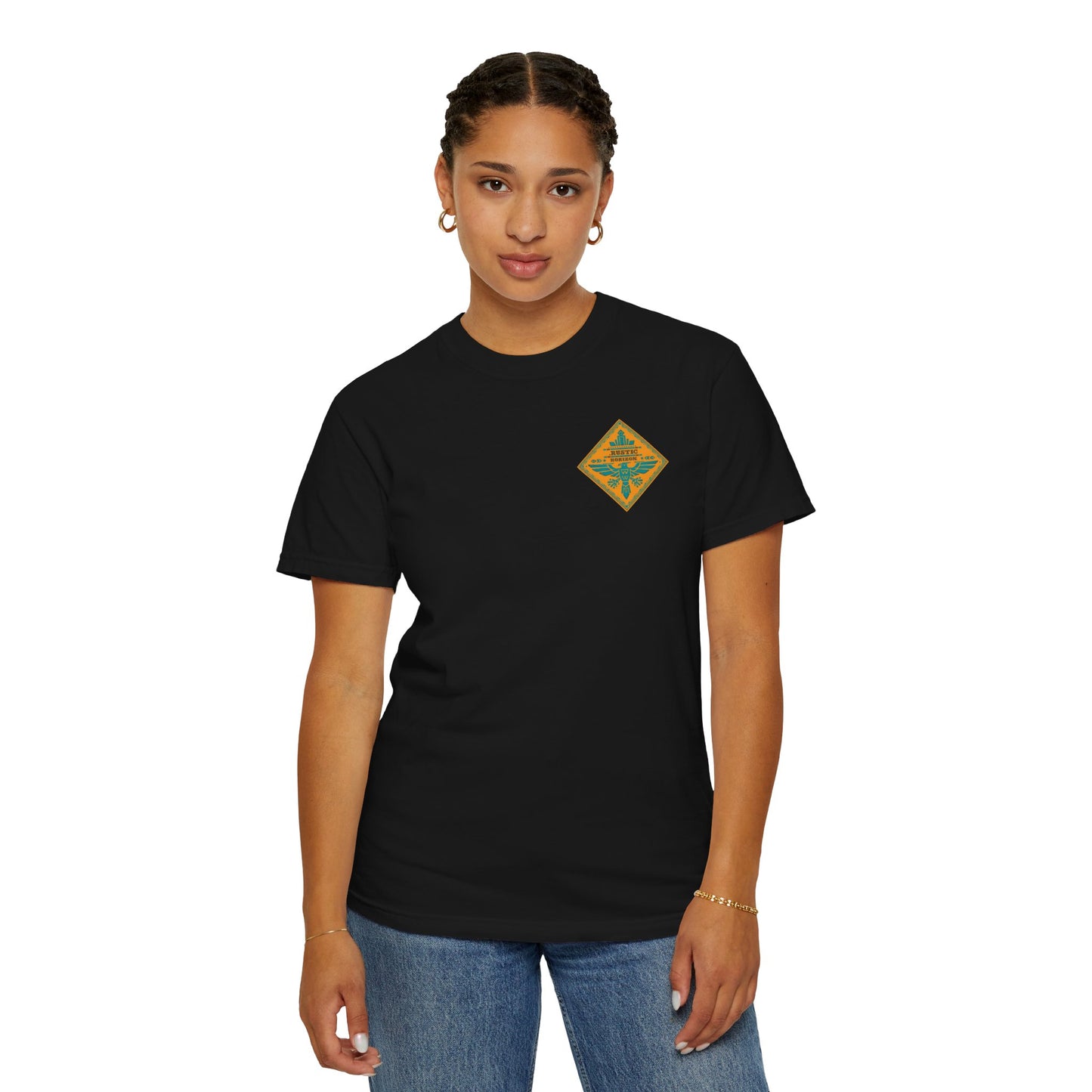 Rustic Horizon Yellow Thunderbird UNISEX T-Shirt｜Festival Wear, Casual Outfit, Gift for Nature Lovers, Vintage Style Tee, Summer Essential