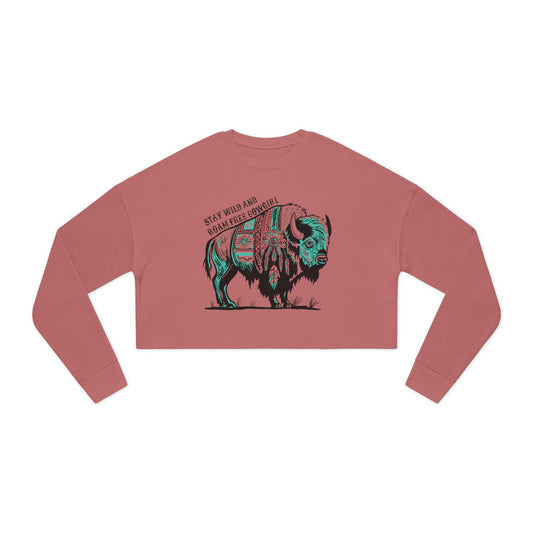 BISON COWGIRL Women's Cropped Sweatshirt