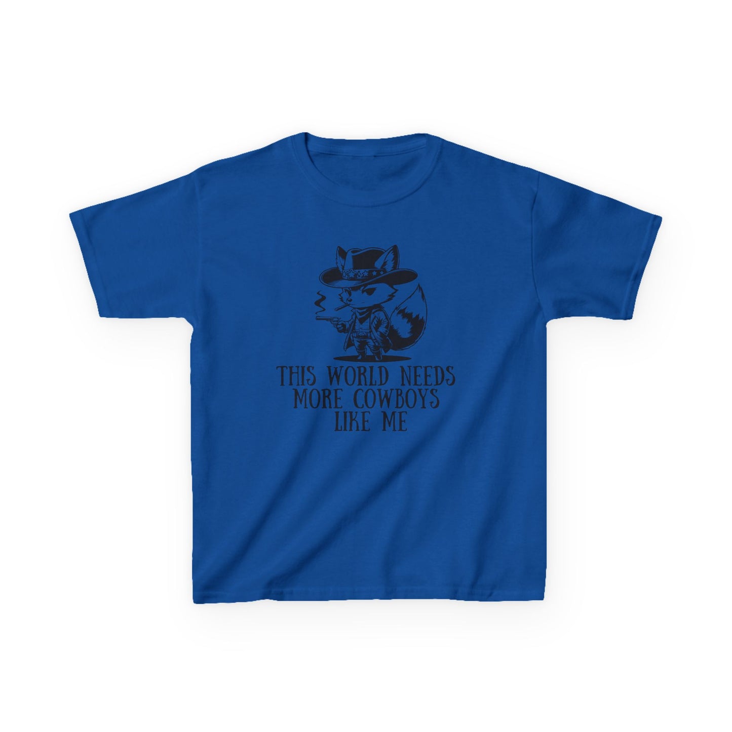 Kids Tee - Fox Cowboy World Design