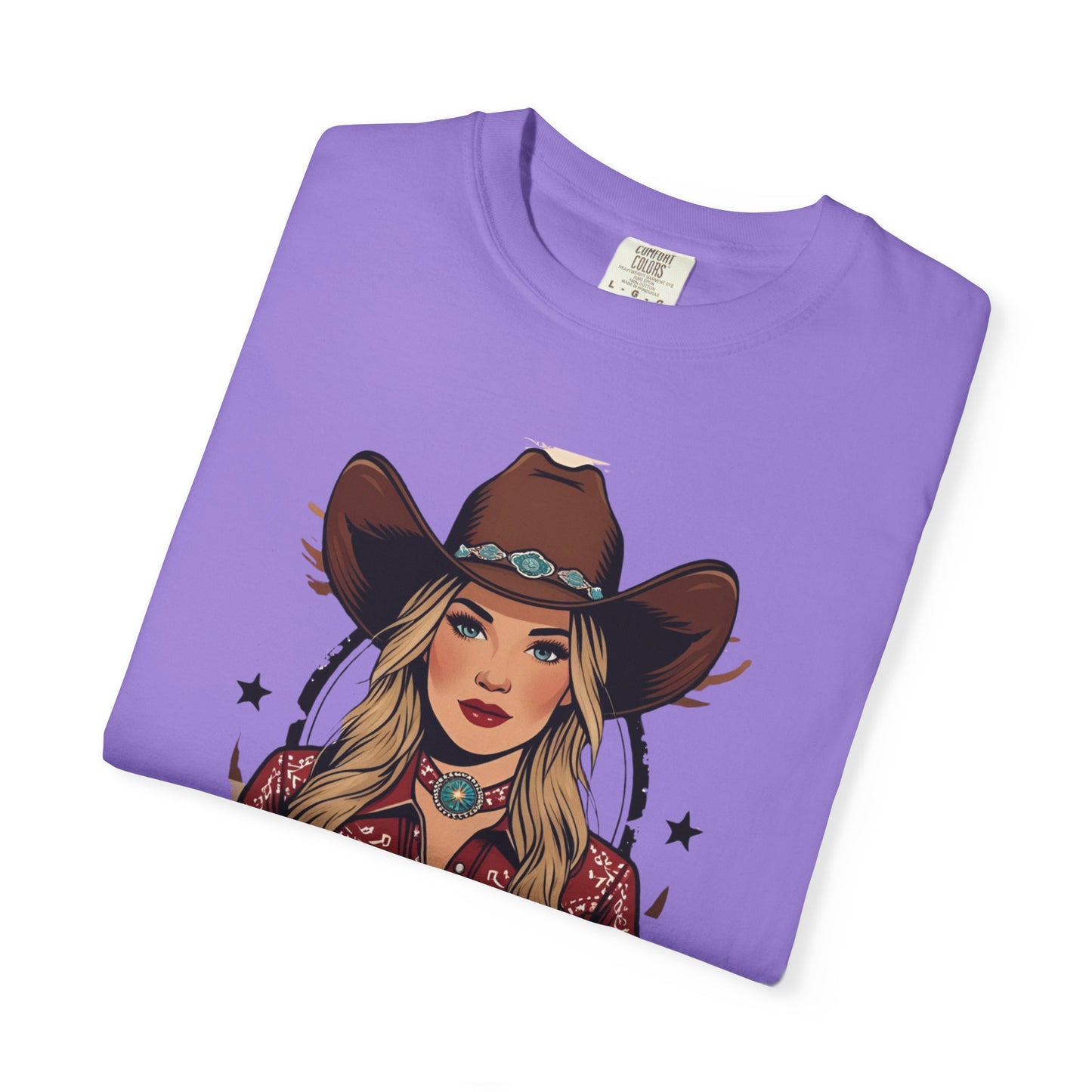 Darlin Rustic Horizon Cowgirl  UNISEX T-Shirt｜Festival Wear, Casual Outfit, Gift for Nature Lovers, Vintage Style Tee, Summer Essential