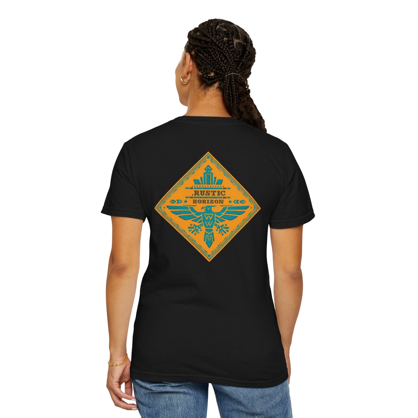 Rustic Horizon Yellow Thunderbird UNISEX T-Shirt｜Festival Wear, Casual Outfit, Gift for Nature Lovers, Vintage Style Tee, Summer Essential