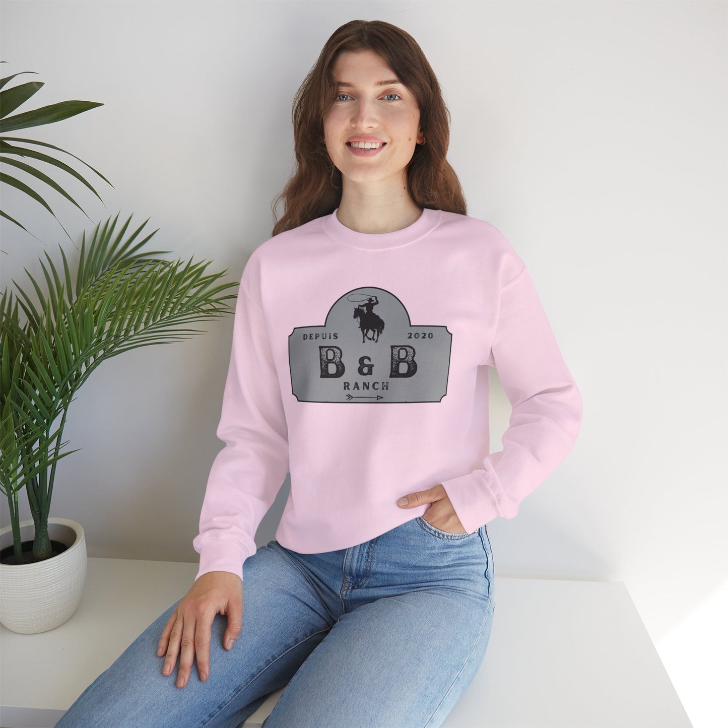 B & B RANCH LOGO Unisex Heavy Blend™ Crewneck Sweatshirt
