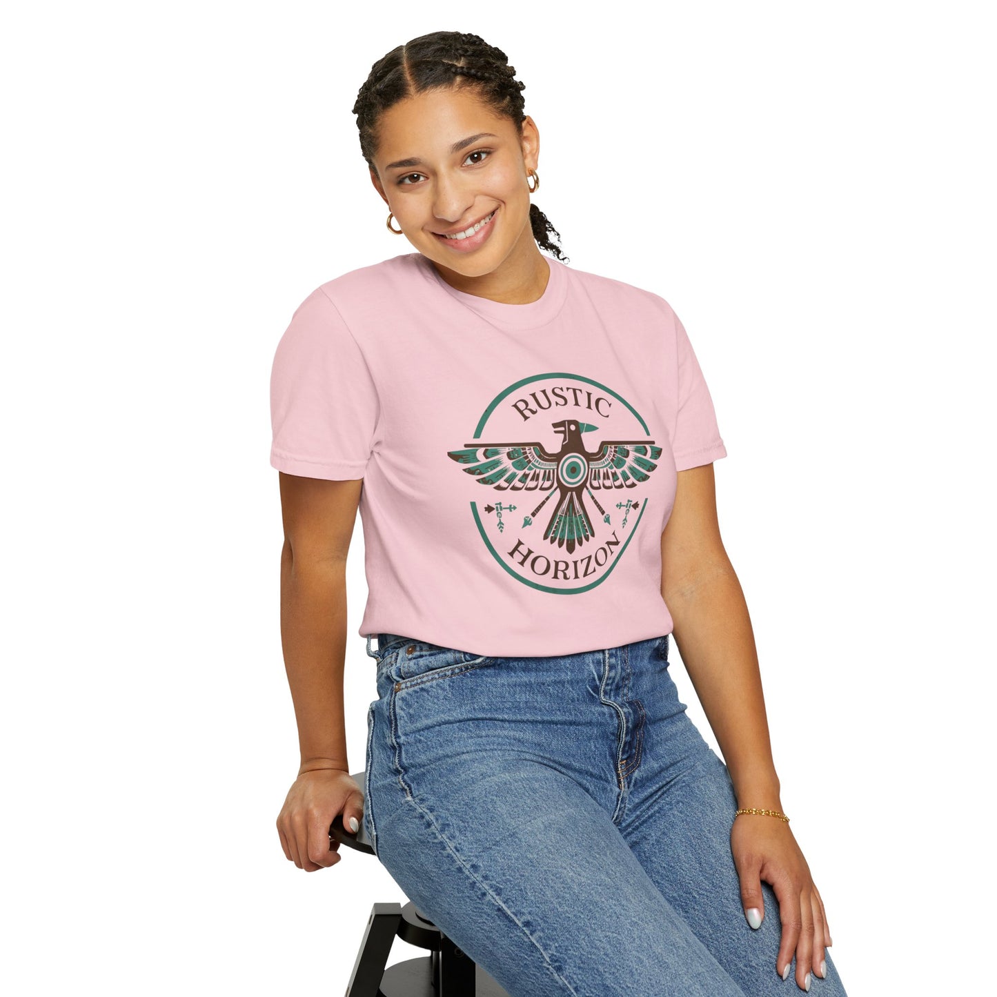 Rustic Horizon with Thunderbird UNISEX T-Shirt｜Festival Wear, Casual Outfit, Gift for Nature Lovers, Vintage Style Tee, Summer Essential