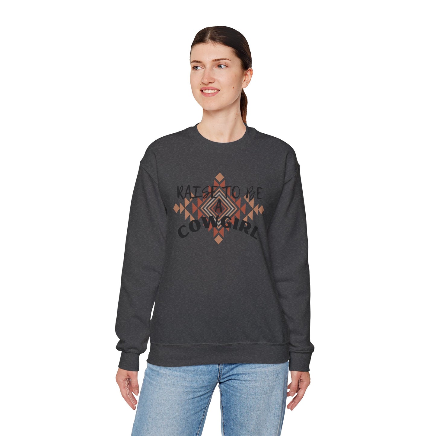 RAISE TO BE COWGIRL UNISEX Heavy Blend™ Crewneck Sweatshirt
