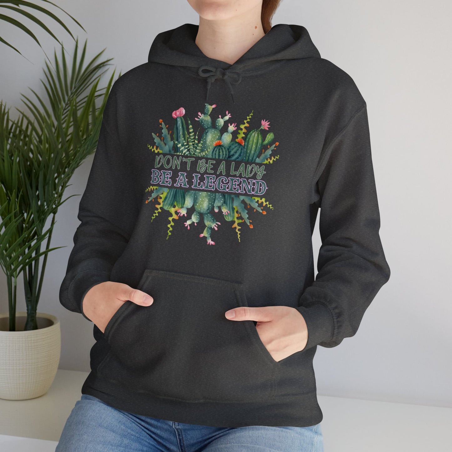 BE A LEGEND LADY CACTUS UNISEX Heavy Blend™ Hooded Sweatshirt
