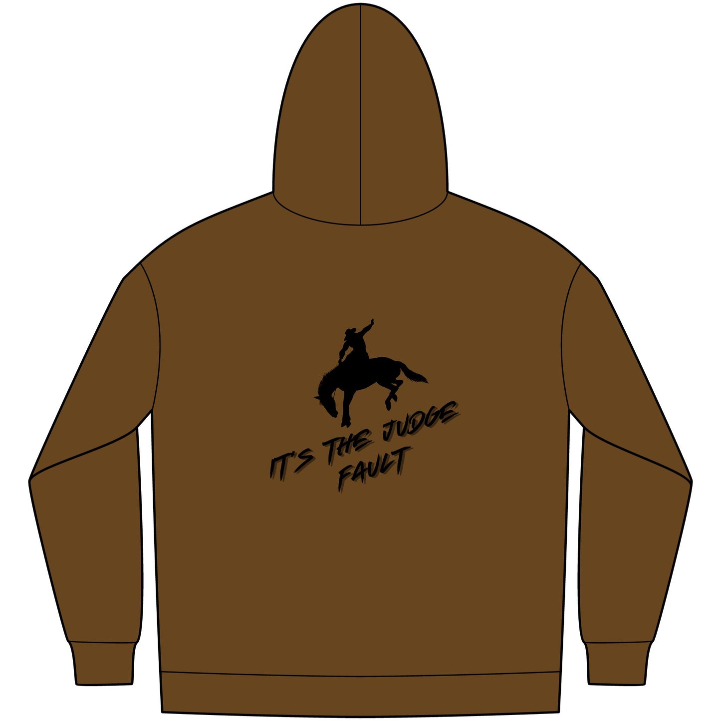 IT'S THE JUDGE FAULT Unisex Western Fleece Hoodie, Rustic Fashion Sweatshirt, Cozy Winter Apparel, Gift for Rodeo Lovers, Casual Outdoor Clothing