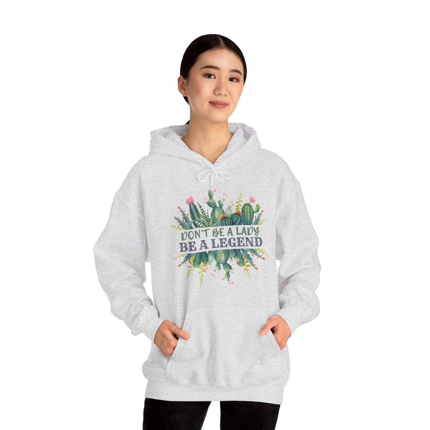 BE A LEGEND LADY CACTUS UNISEX Heavy Blend™ Hooded Sweatshirt