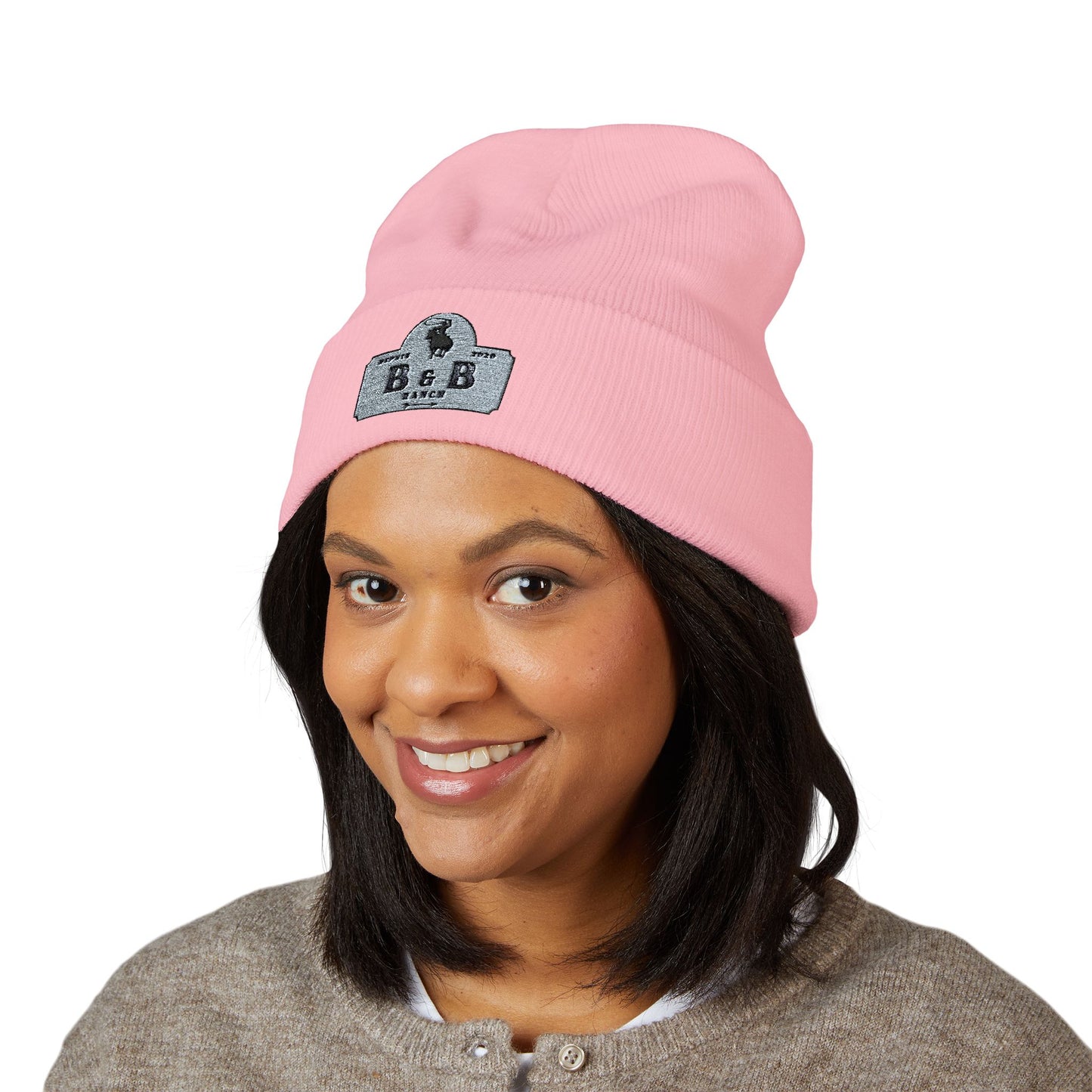 Stylish Embroidered Classic Cuffed Beanie for Fashionable Outdoor Adventures