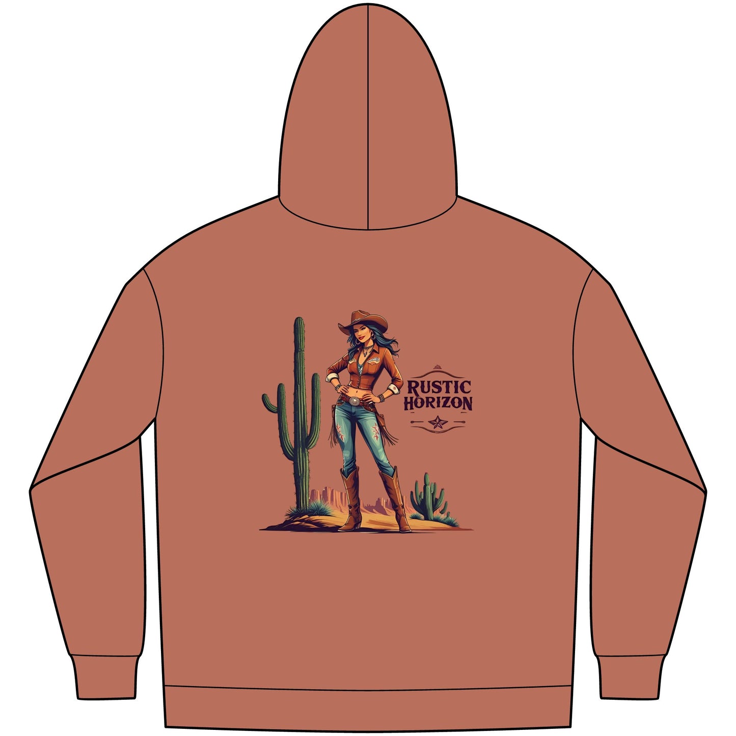 Cowgirl Unisex Western Fleece Hoodie, Rustic Fashion Sweatshirt, Cozy Winter Apparel, Gift for Rodeo Lovers, Casual Outdoor Clothing