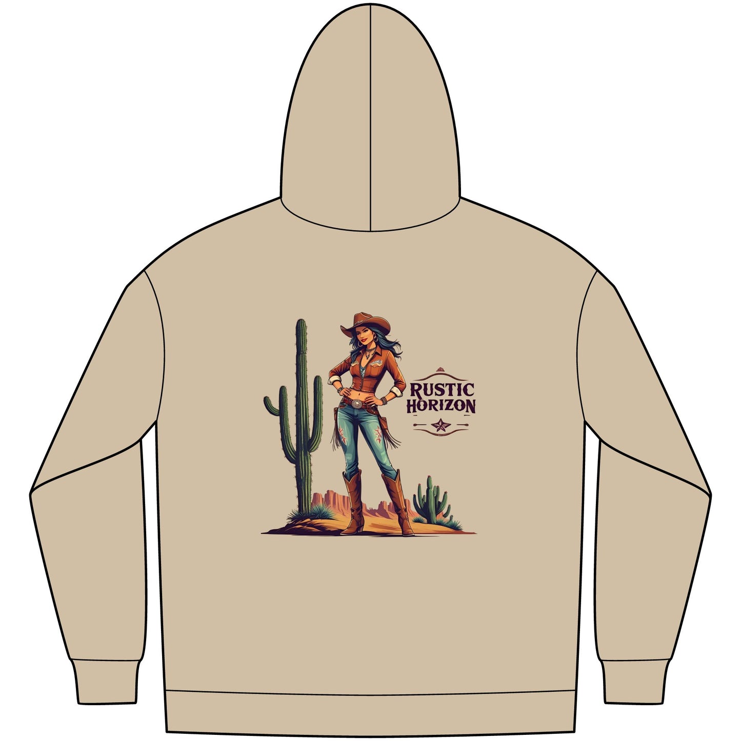 Cowgirl Unisex Western Fleece Hoodie, Rustic Fashion Sweatshirt, Cozy Winter Apparel, Gift for Rodeo Lovers, Casual Outdoor Clothing