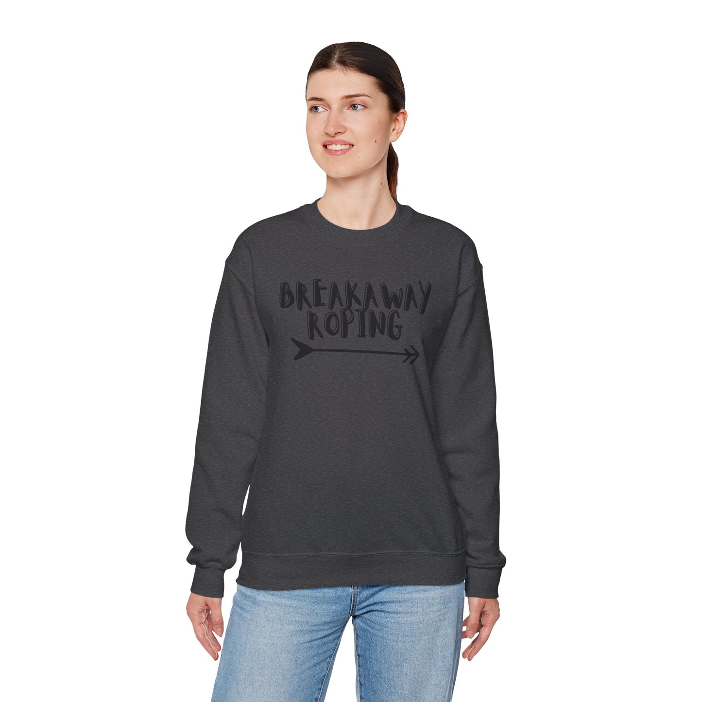BREAKAWAY ROPING COWGIRL UNISEX Heavy Blend™ Crewneck Sweatshirt