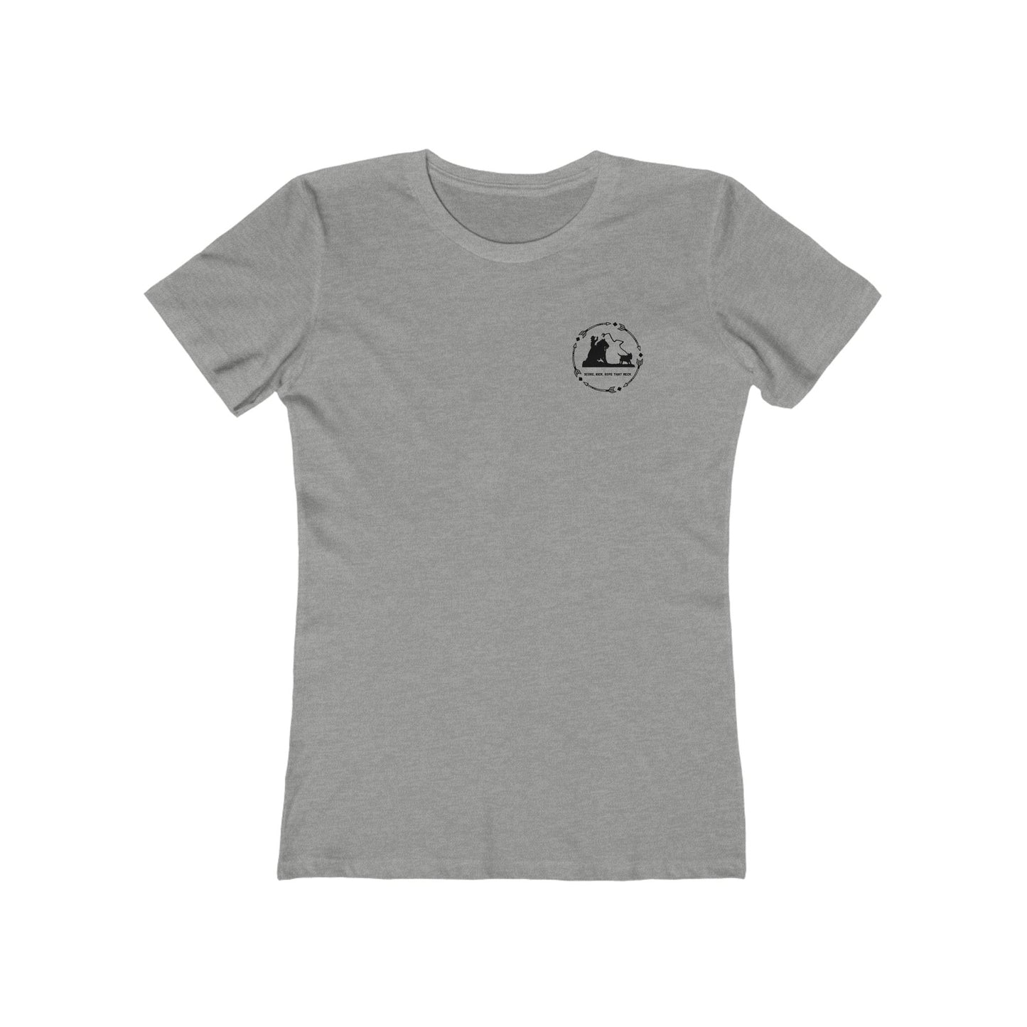 Breath, stop thinking and rope Cowgirl Women's Boyfriend Tee - Perfect for Casual Outings and Celebrations