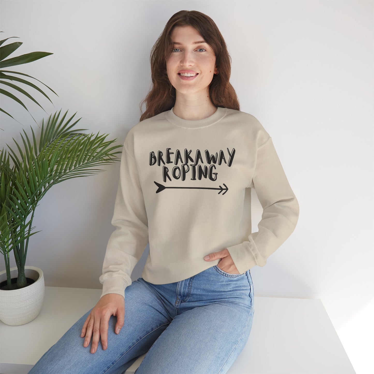 BREAKAWAY ROPING COWGIRL UNISEX Heavy Blend™ Crewneck Sweatshirt