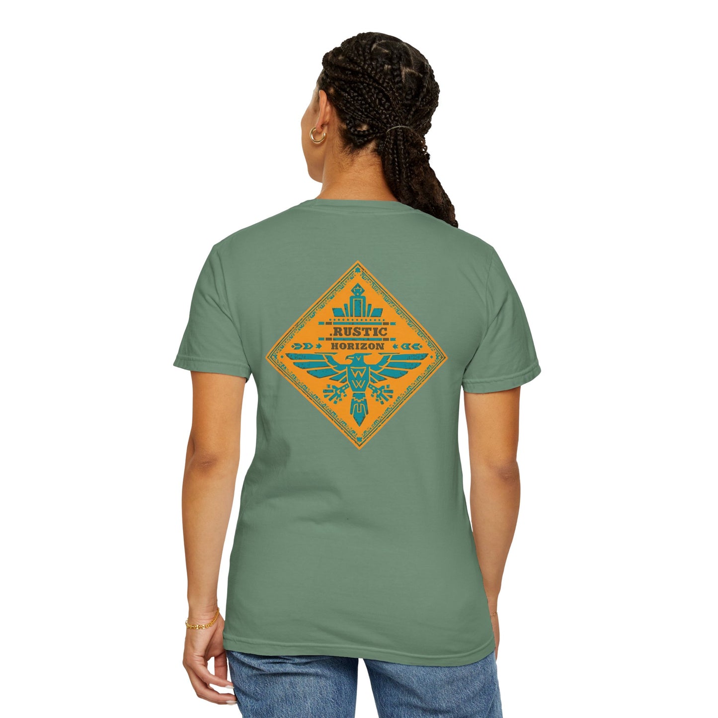 Rustic Horizon Yellow Thunderbird UNISEX T-Shirt｜Festival Wear, Casual Outfit, Gift for Nature Lovers, Vintage Style Tee, Summer Essential