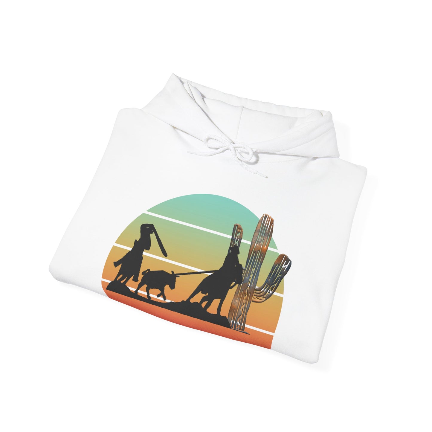 Unisex Heavy Blend™ Hooded Sweatshirt TEAM ROPING RODEO HEADER HEELER