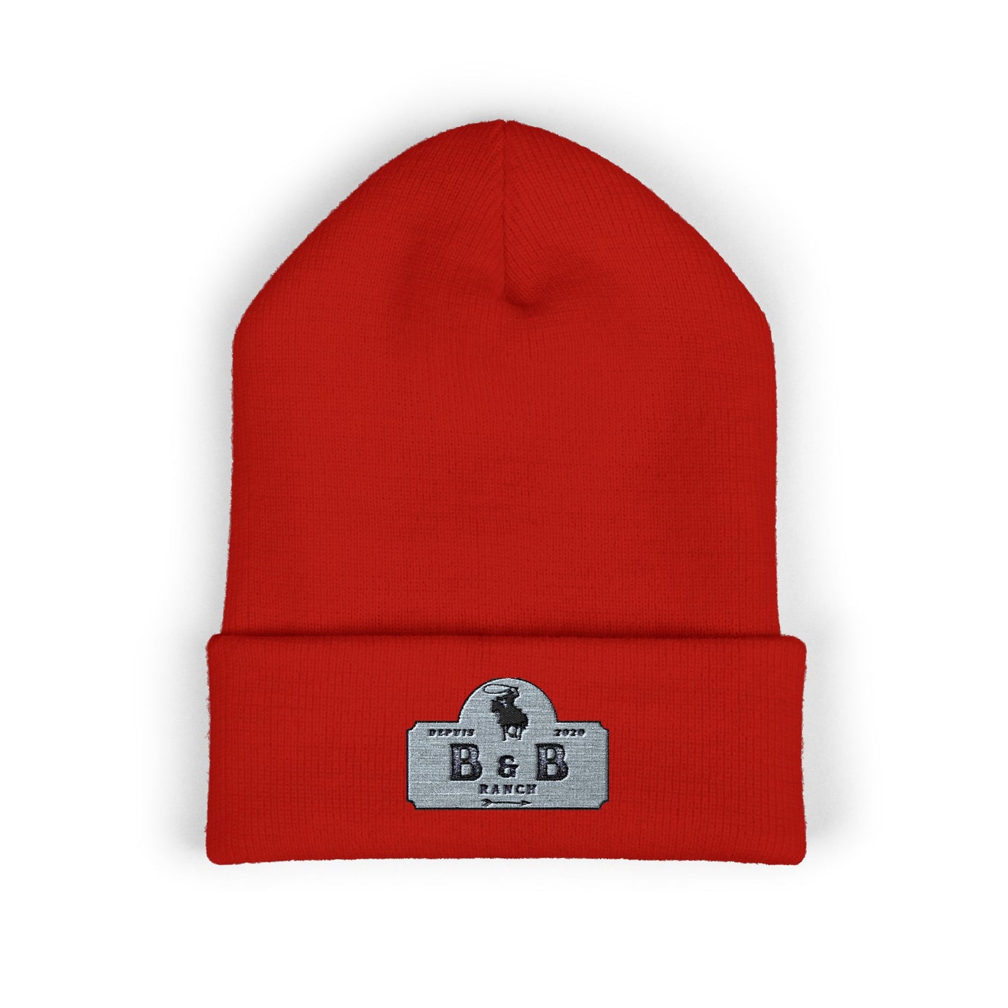 Stylish Embroidered Classic Cuffed Beanie for Fashionable Outdoor Adventures