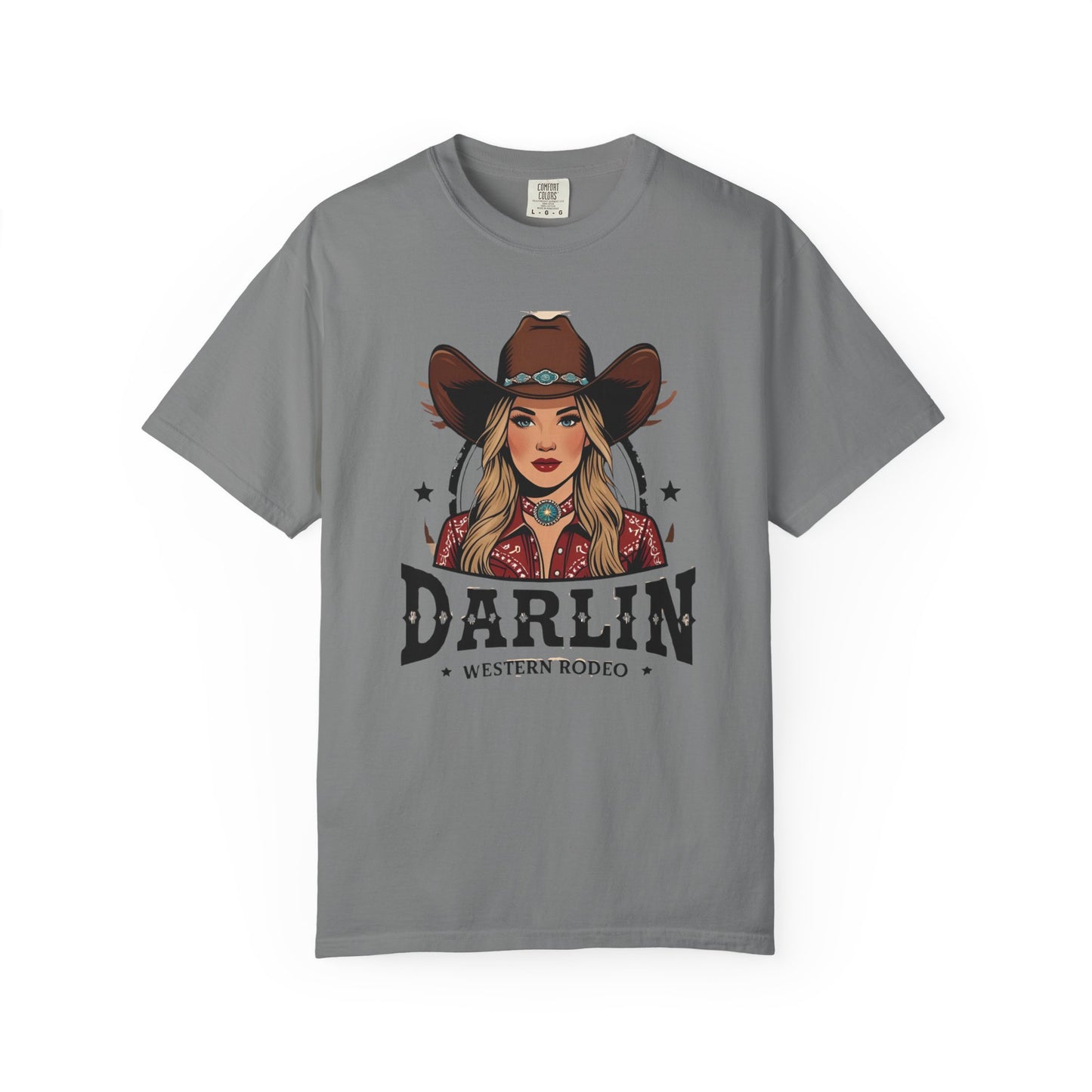 Darlin Rustic Horizon Cowgirl  UNISEX T-Shirt｜Festival Wear, Casual Outfit, Gift for Nature Lovers, Vintage Style Tee, Summer Essential