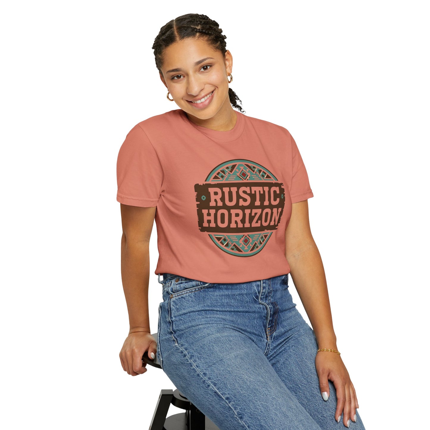 Touch of Rustic Horizon crest UNISEX T-Shirt｜Festival Wear, Casual Outfit, Gift for Nature Lovers, Vintage Style Tee, Summer Essential