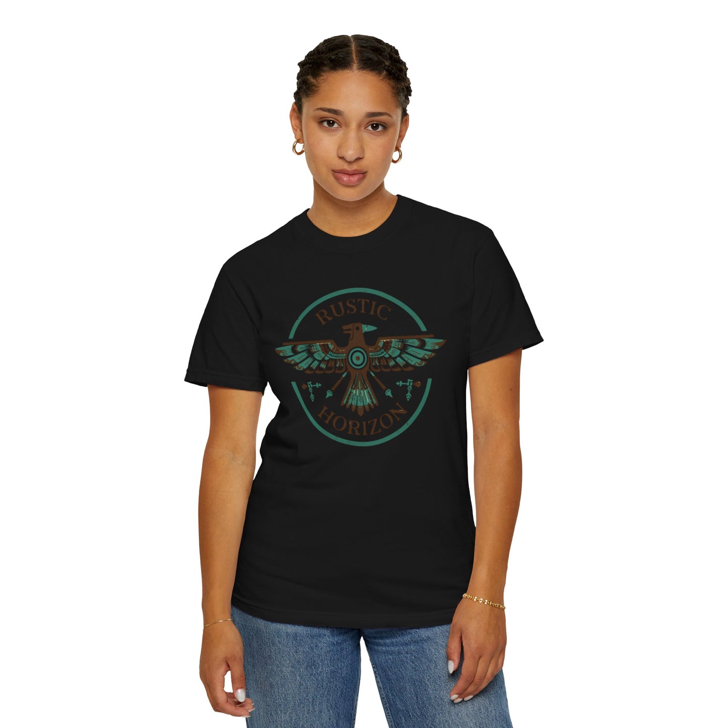 Rustic Horizon with Thunderbird UNISEX T-Shirt｜Festival Wear, Casual Outfit, Gift for Nature Lovers, Vintage Style Tee, Summer Essential