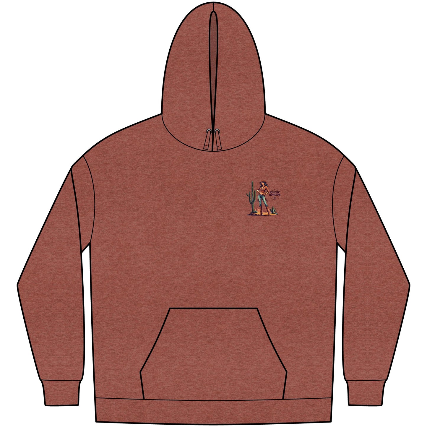 Cowgirl Unisex Western Fleece Hoodie, Rustic Fashion Sweatshirt, Cozy Winter Apparel, Gift for Rodeo Lovers, Casual Outdoor Clothing