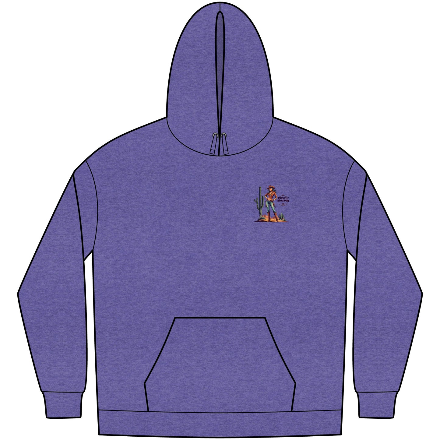 Cowgirl Unisex Western Fleece Hoodie, Rustic Fashion Sweatshirt, Cozy Winter Apparel, Gift for Rodeo Lovers, Casual Outdoor Clothing