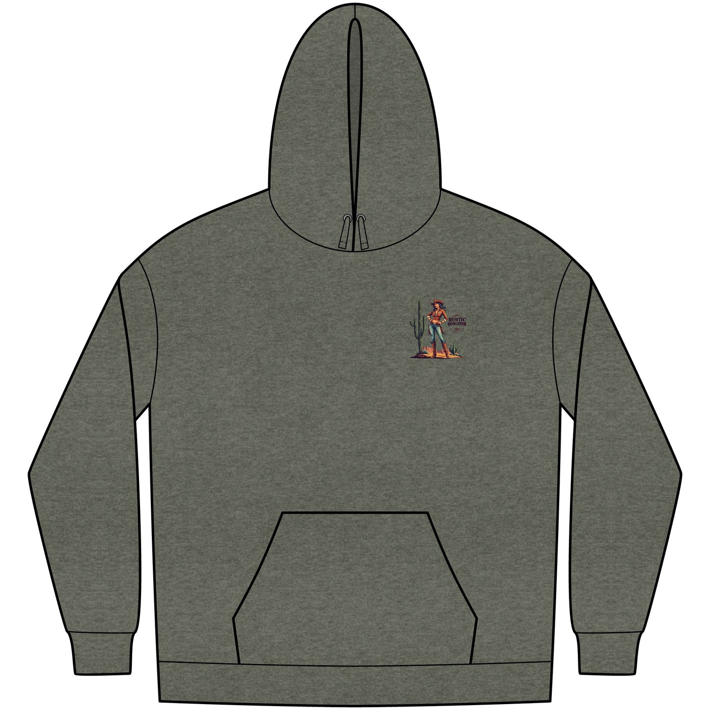 Cowgirl Unisex Western Fleece Hoodie, Rustic Fashion Sweatshirt, Cozy Winter Apparel, Gift for Rodeo Lovers, Casual Outdoor Clothing