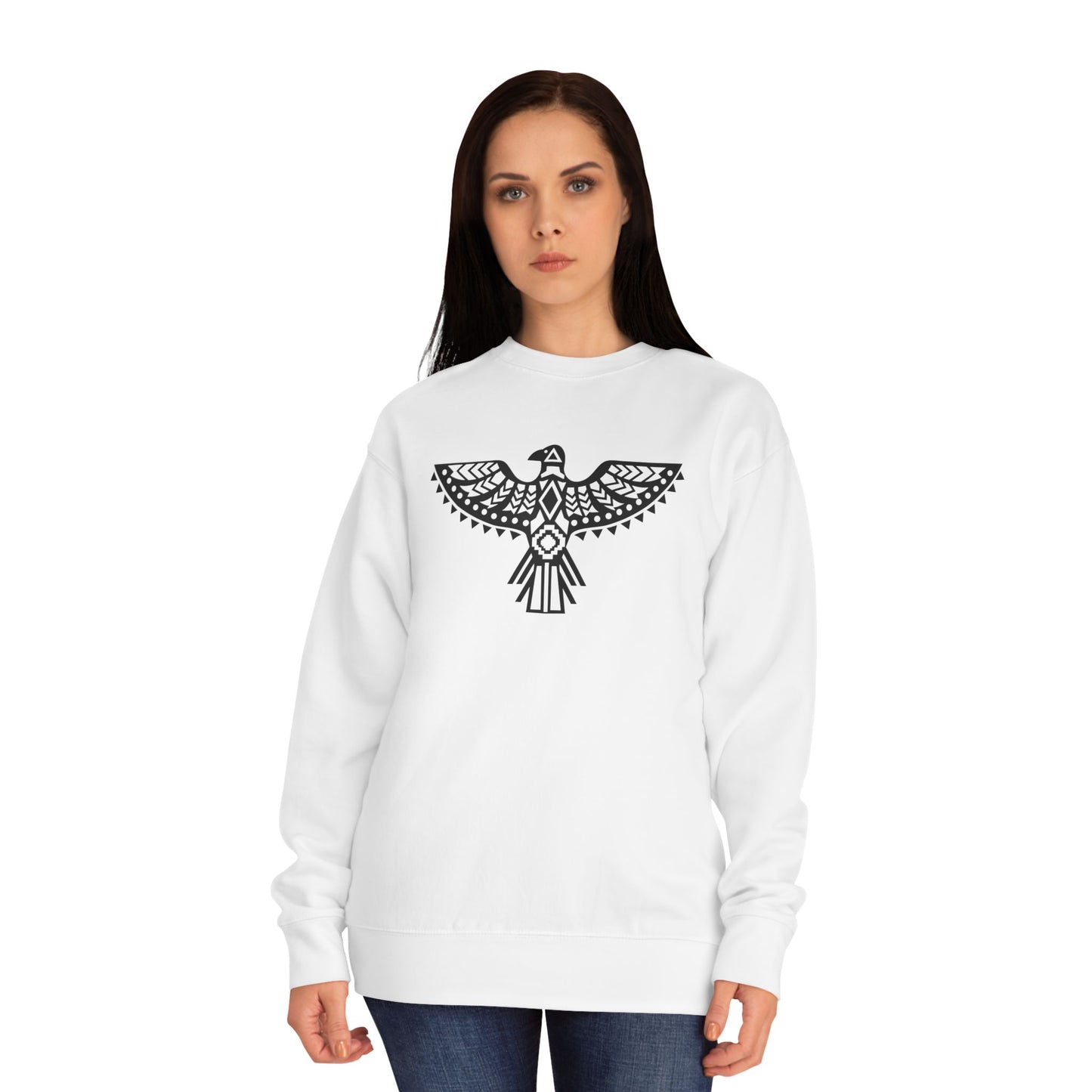 Tribal Eagle Unisex Crew Sweatshirt - Cozy Cultural Artwear