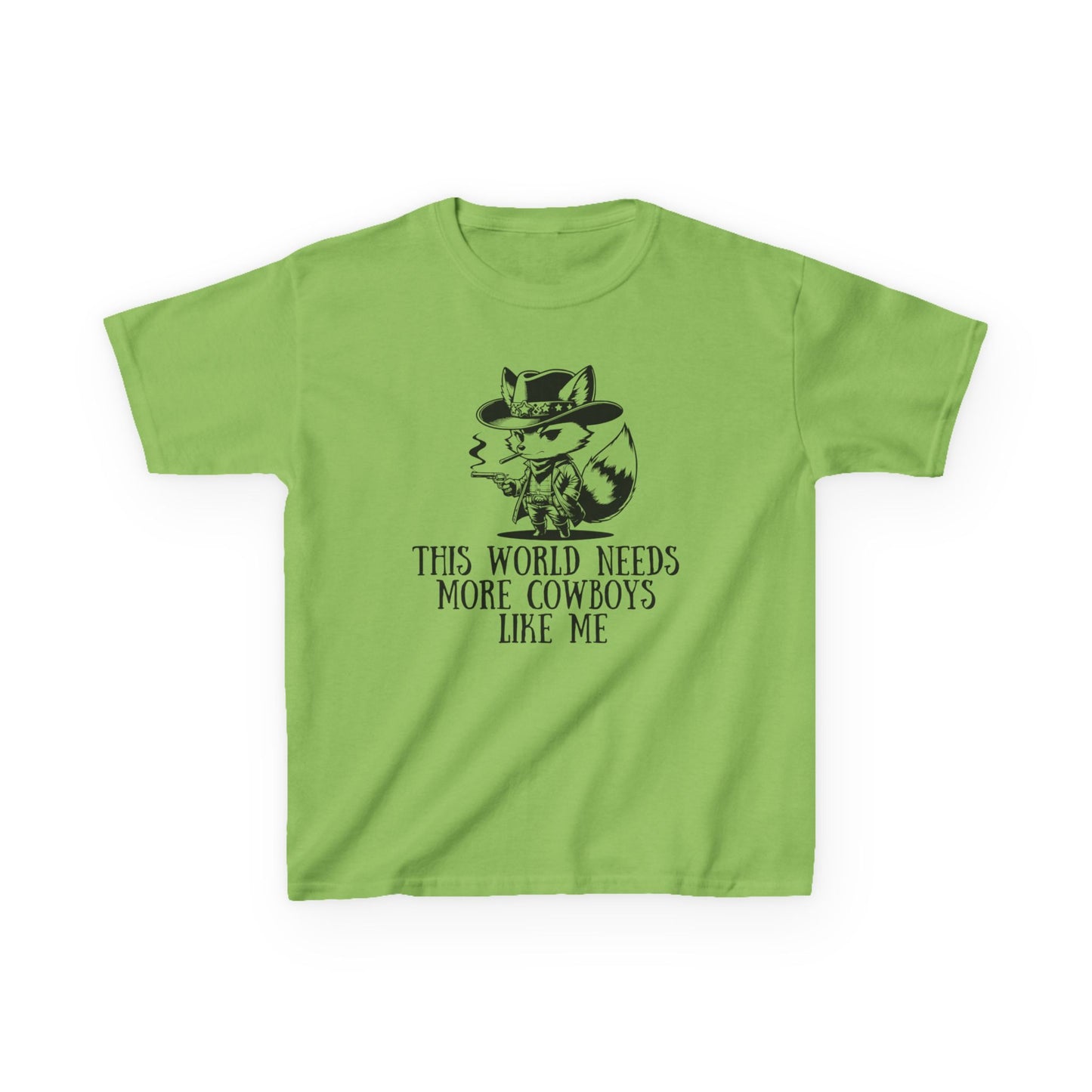 Kids Tee - Fox Cowboy World Design
