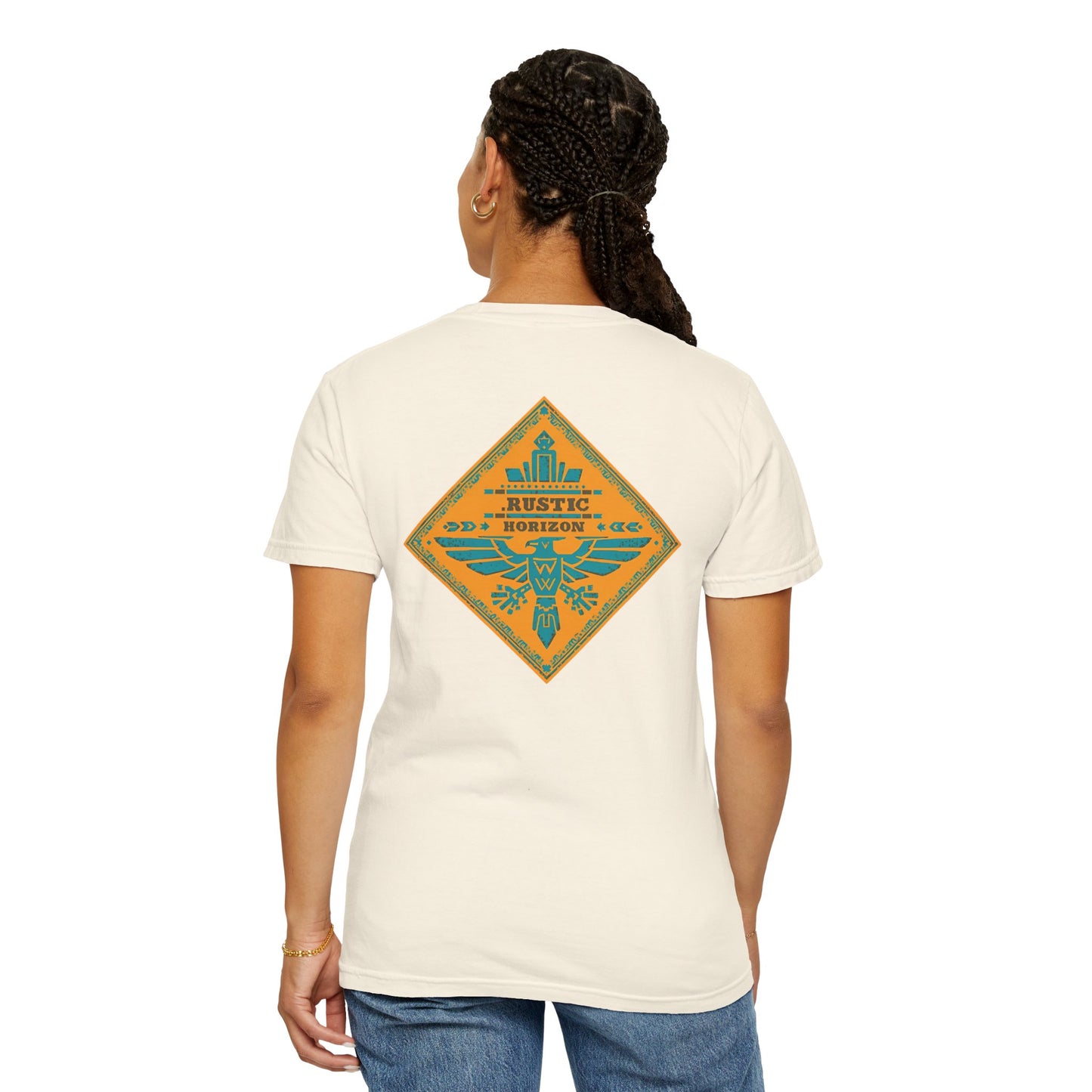 Rustic Horizon Yellow Thunderbird UNISEX T-Shirt｜Festival Wear, Casual Outfit, Gift for Nature Lovers, Vintage Style Tee, Summer Essential