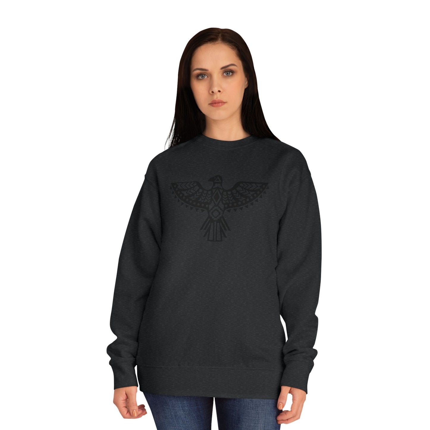 Tribal Eagle Unisex Crew Sweatshirt - Cozy Cultural Artwear