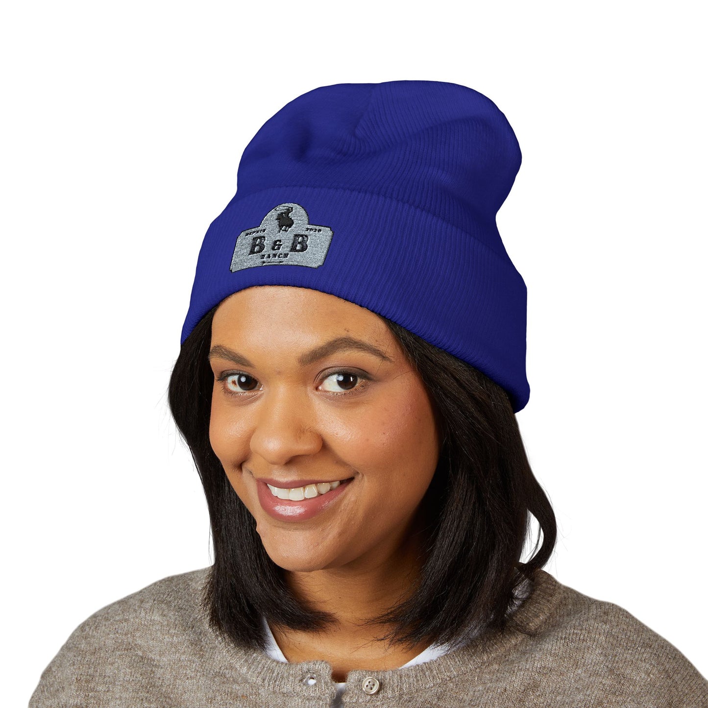 Stylish Embroidered Classic Cuffed Beanie for Fashionable Outdoor Adventures