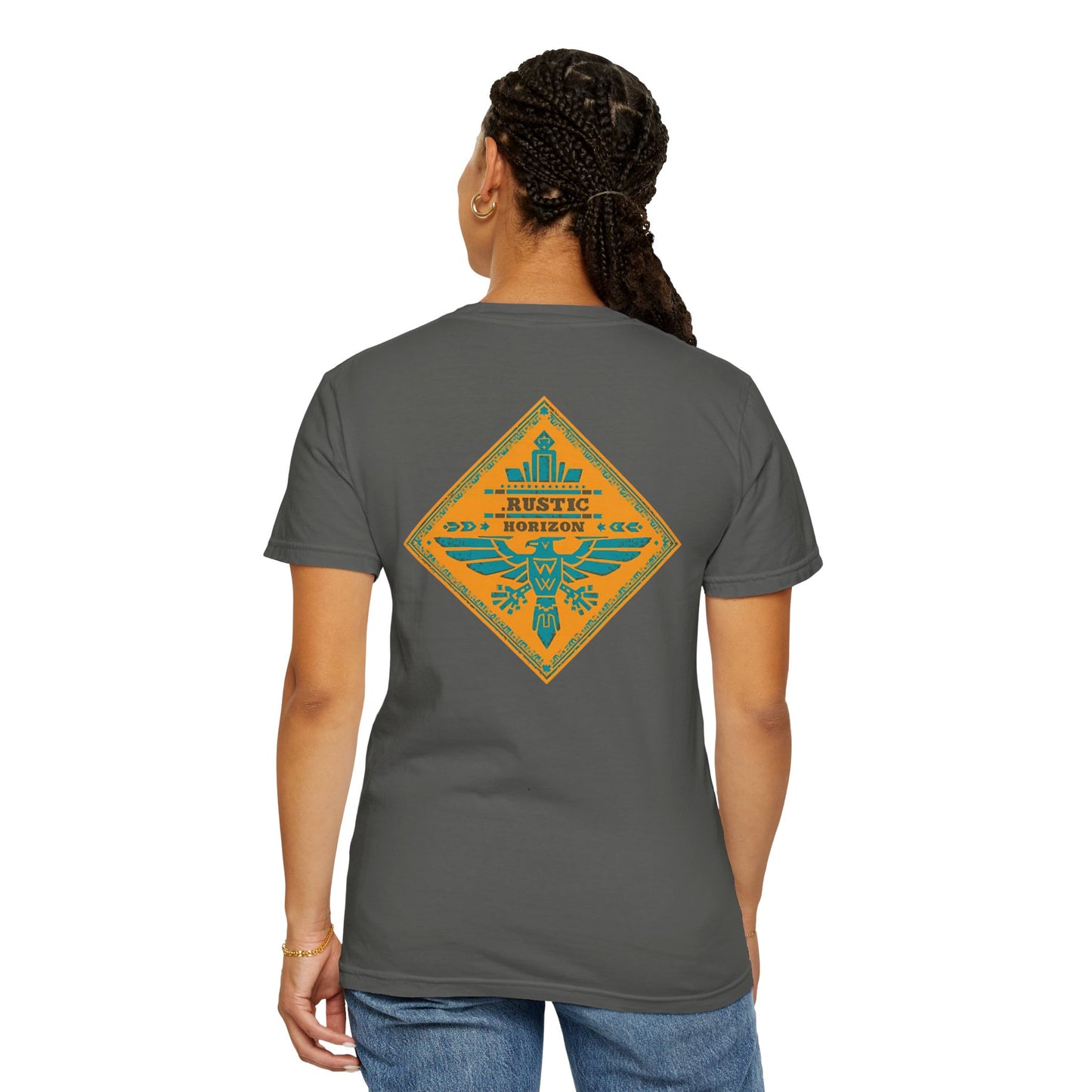 Rustic Horizon Yellow Thunderbird UNISEX T-Shirt｜Festival Wear, Casual Outfit, Gift for Nature Lovers, Vintage Style Tee, Summer Essential