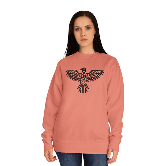 Tribal Eagle Unisex Crew Sweatshirt - Cozy Cultural Artwear