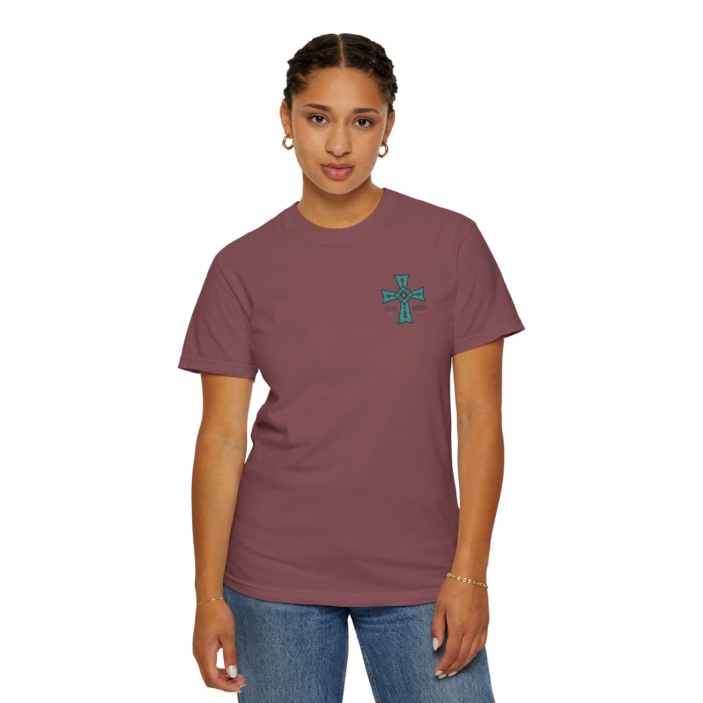 Rustic Horizon cross UNISEX T-Shirt｜Festival Wear, Casual Outfit, Gift for Nature Lovers, Vintage Style Tee, Summer Essential