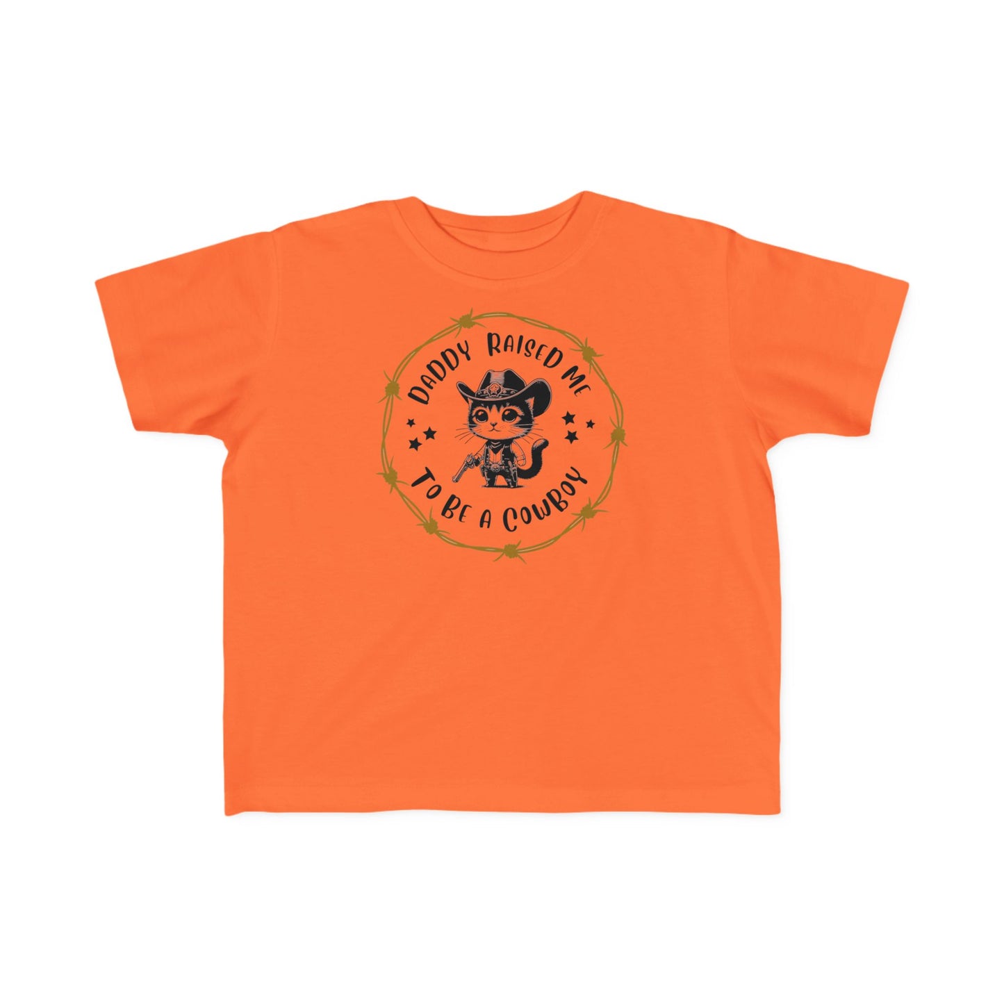 DADDY RAISED ME TO BE A COWBOY CAT Toddler's Fine Jersey Tee