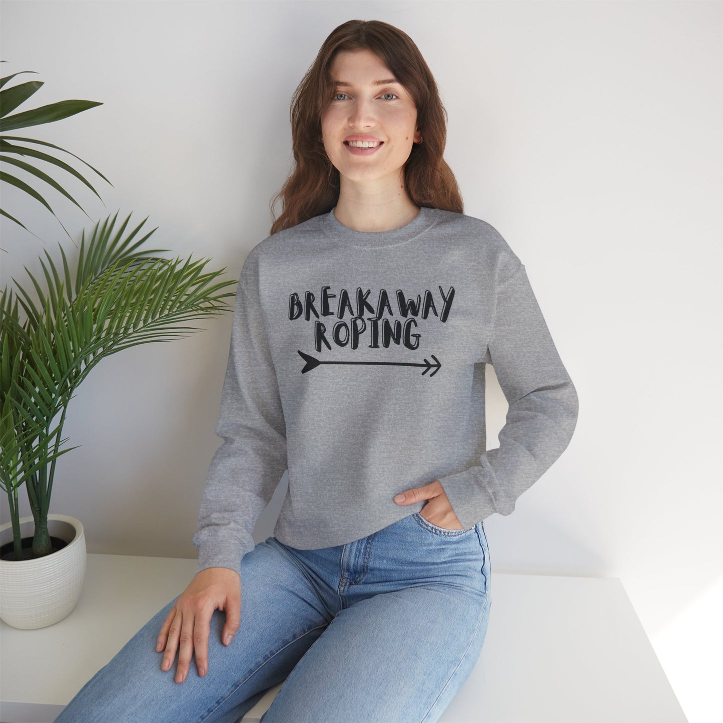 BREAKAWAY ROPING COWGIRL UNISEX Heavy Blend™ Crewneck Sweatshirt