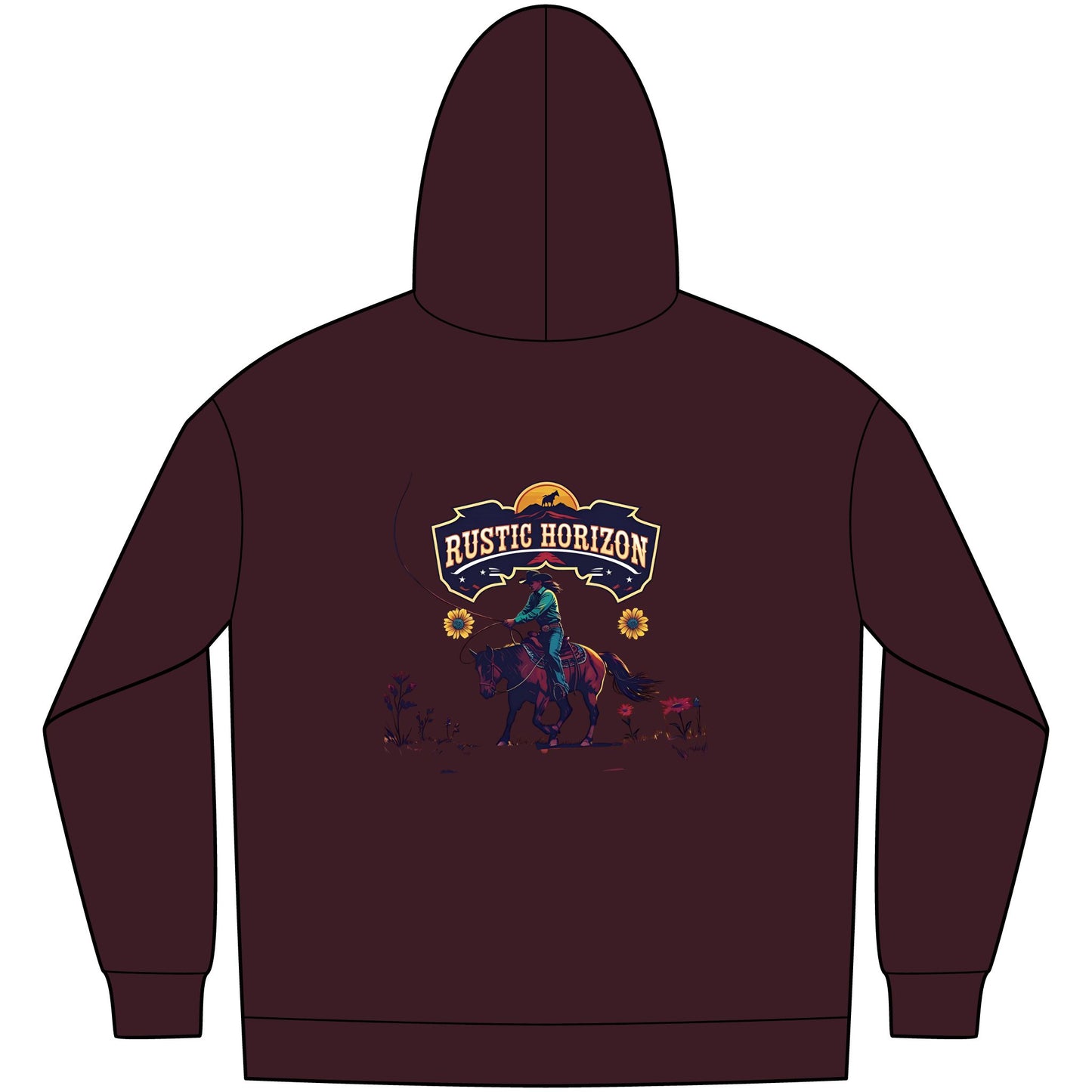 Cowgirl Unisex Western Fleece Hoodie, Rustic Fashion Sweatshirt, Cozy Winter Apparel, Gift for Rodeo Lovers, Casual Outdoor Clothing