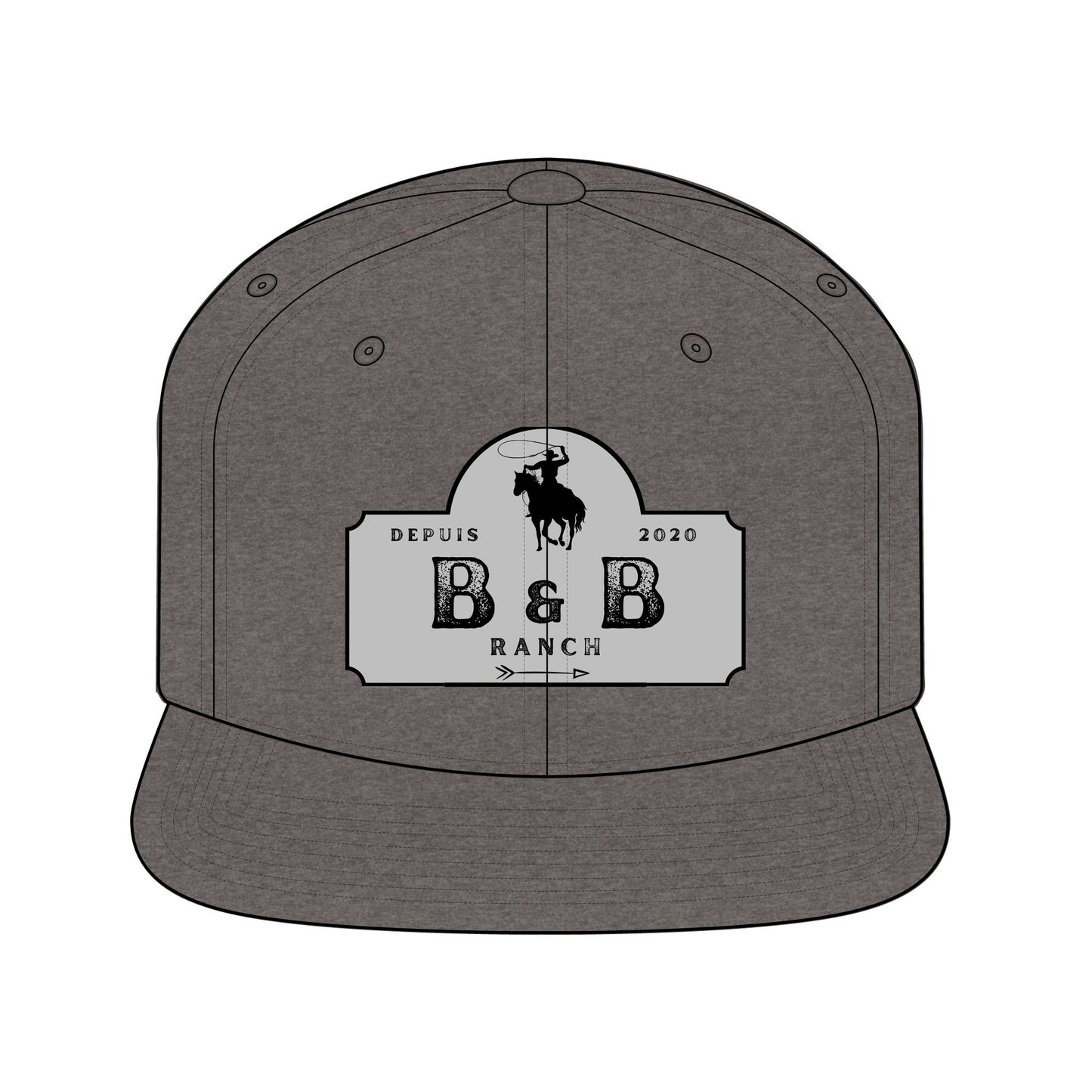 B&B Ranch Unisex Snapback Hat - Stylish Outdoor Accessory for Cowboy Enthusiasts