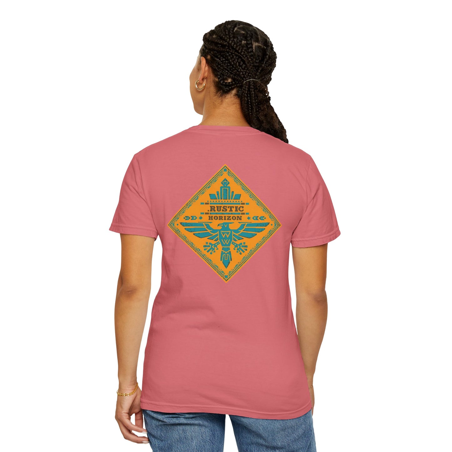 Rustic Horizon Yellow Thunderbird UNISEX T-Shirt｜Festival Wear, Casual Outfit, Gift for Nature Lovers, Vintage Style Tee, Summer Essential