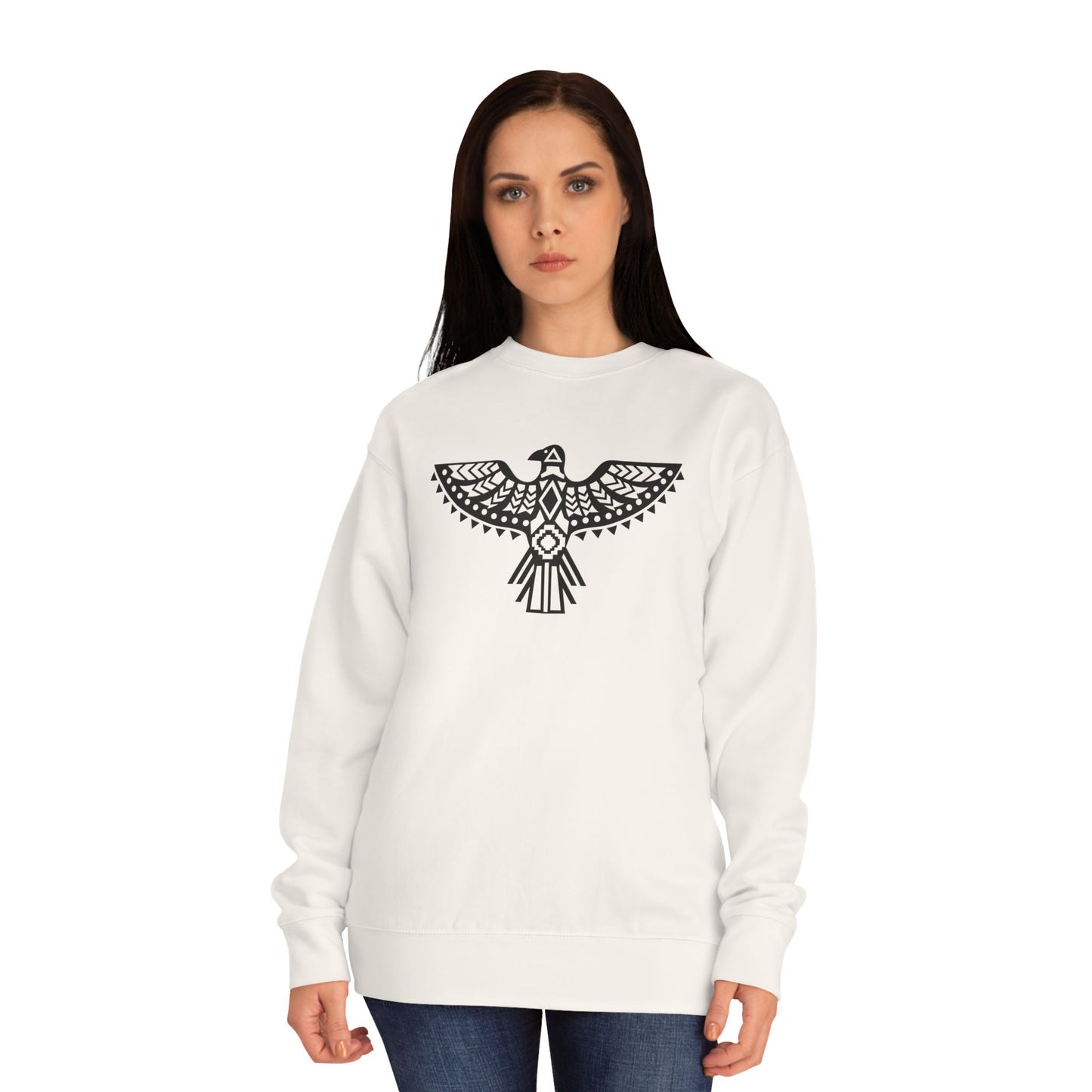 Tribal Eagle Unisex Crew Sweatshirt - Cozy Cultural Artwear