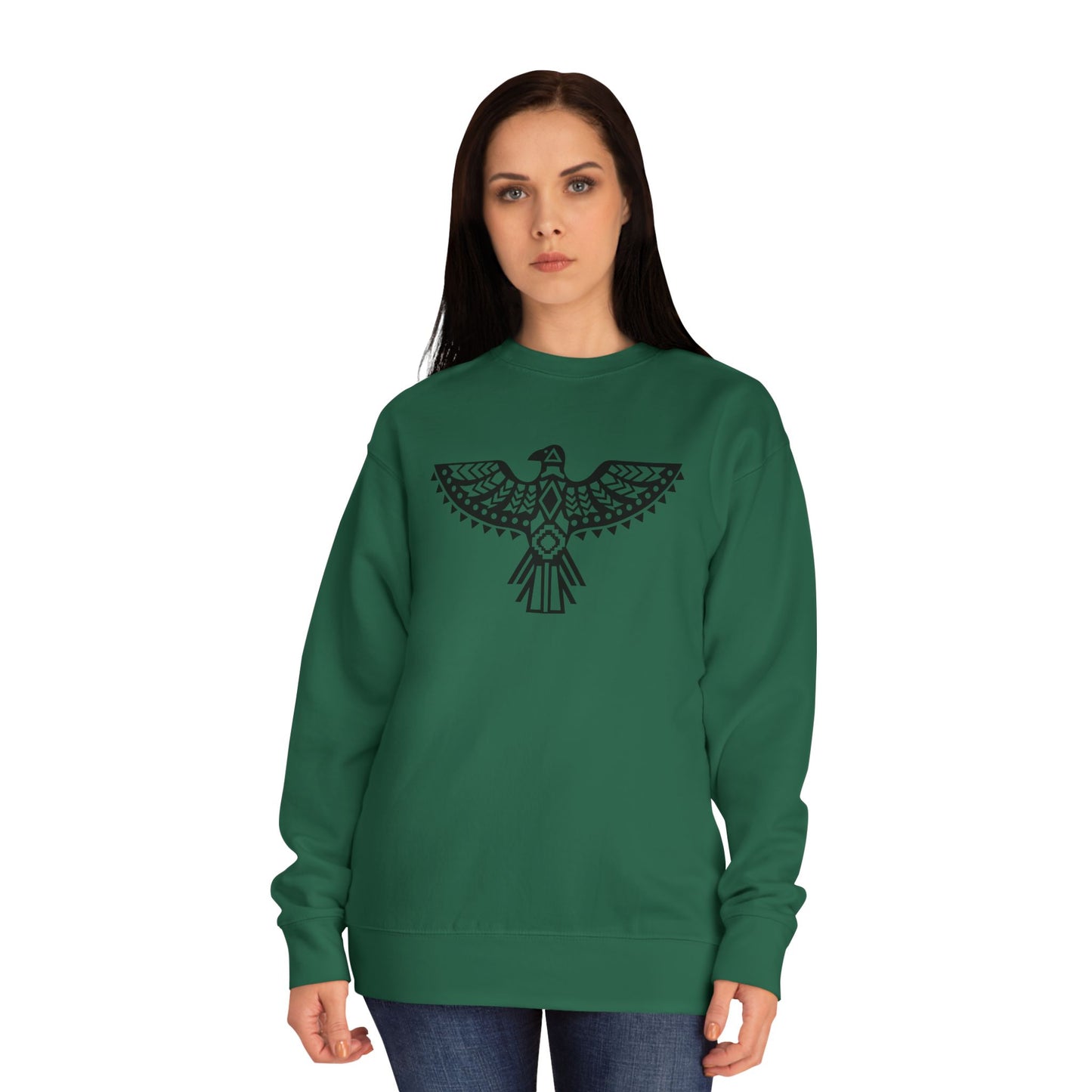 Tribal Eagle Unisex Crew Sweatshirt - Cozy Cultural Artwear