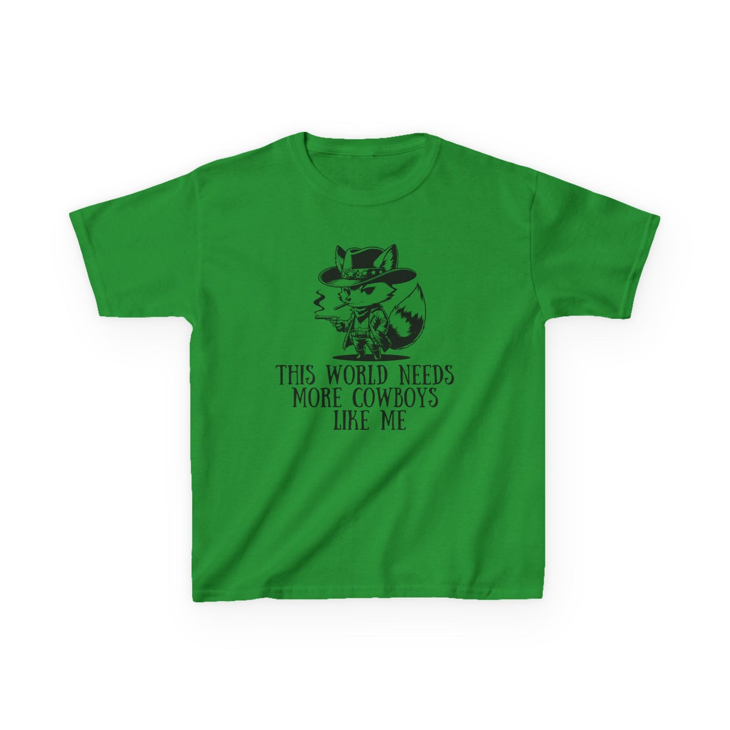 Kids Tee - Fox Cowboy World Design