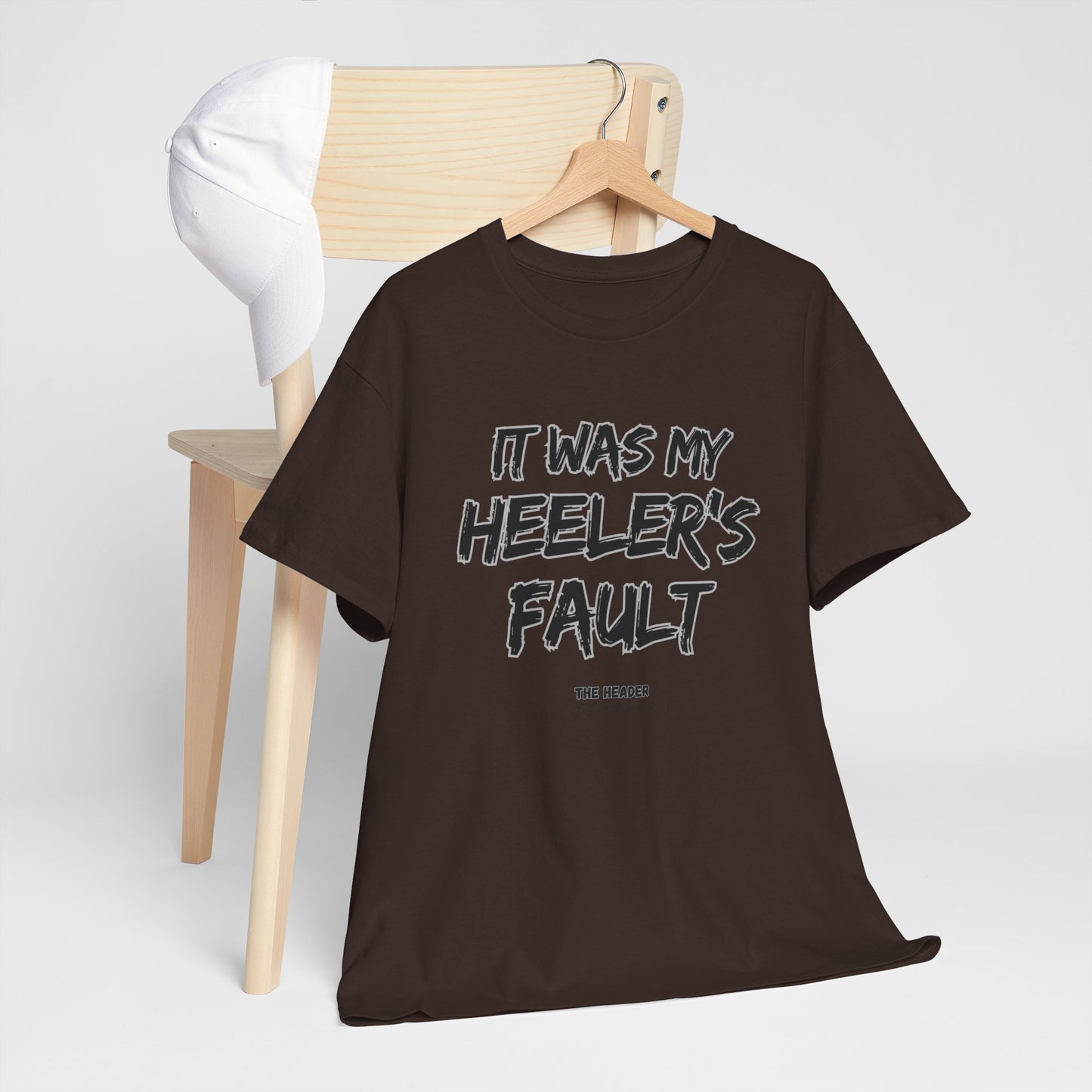 HEELER'S FAULT TEAM ROPING PARTNER RODEO Unisex Heavy Cotton Tee