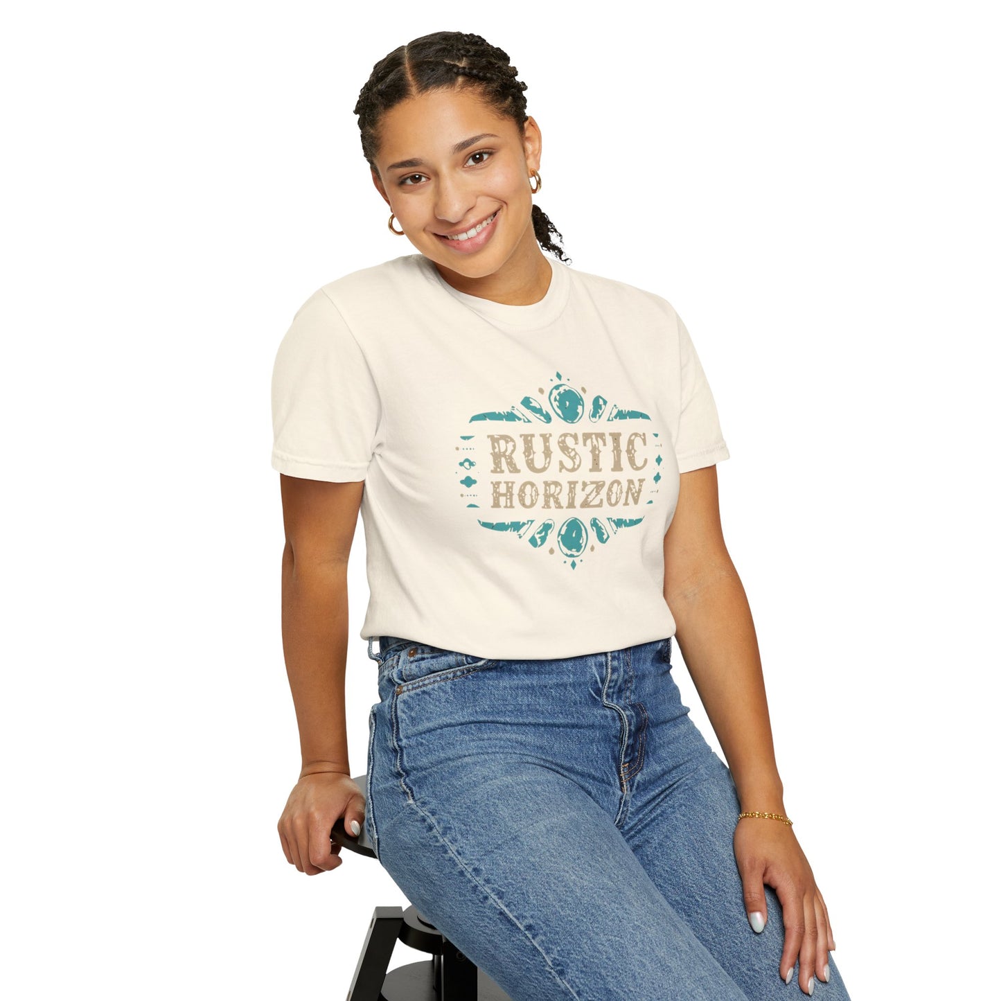 Rustic Horizon with Turquoise perls UNISEX T-Shirt｜Festival Wear, Casual Outfit, Gift for Nature Lovers, Vintage Style Tee, Summer Essential
