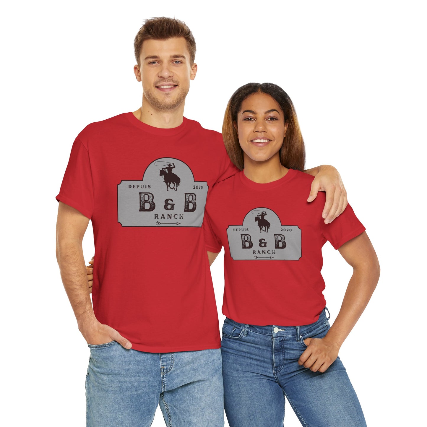 B & B RANCH  LOGO Unisex Heavy Cotton Tee